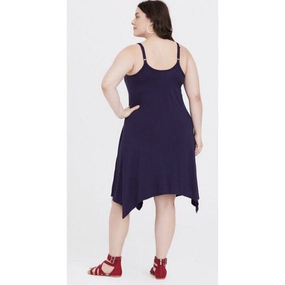 Torrid Womens‎ Navy Midi Jersey Trapeze Dress Sz 2 NWT Plus Size 18 20 2X - Picture 2 of 7